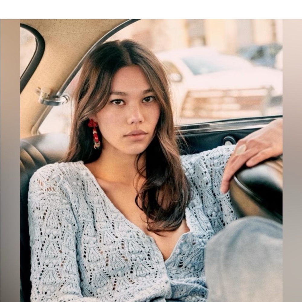 Sezane S Light Blue Women's Sweater
